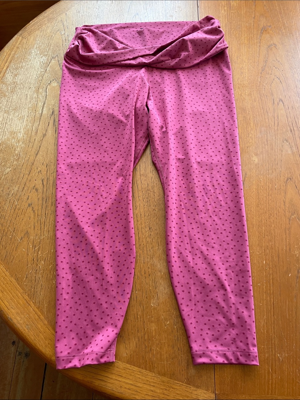 Nike Pink Polka Dot Dri-FIT Active leggings XL